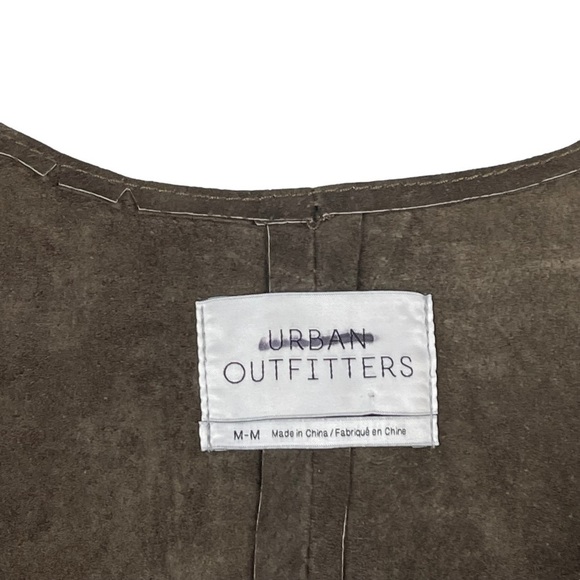 URBAN OUTFITTERS BROWN LEATHER SLEEVELESS LACE BUST RETRO 70'S MINI SHIFT DRESS - Picture 10 of 12